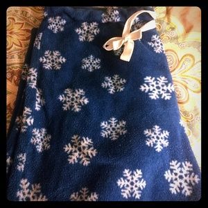 Fleece snow flake pj pants!